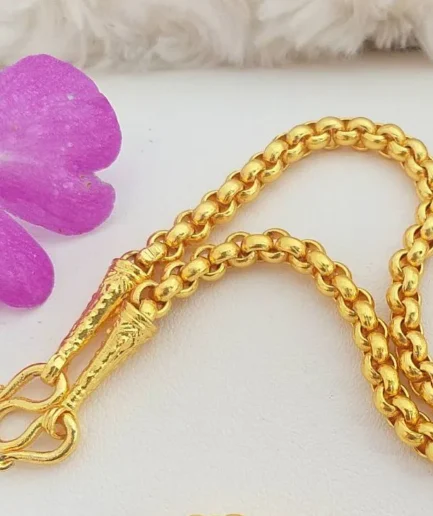 สร้อยคอลายผ่าหวาย 1 บาท ทองโคลนนิ่งเหมือนจริง