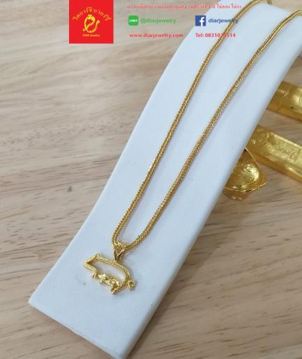 สร้อยคอสี่เสาจี้หมู 1 บาท