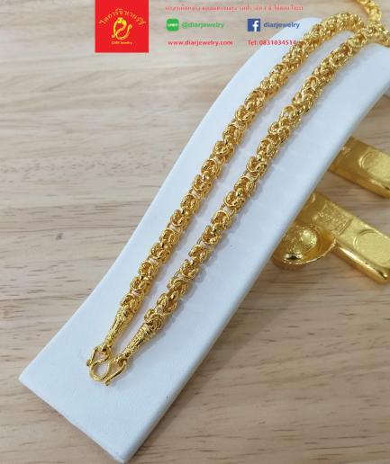 สร้อยคอทองโคลนนิ่งลายมีนา 2 บาท ทองชุบทองปลอมทนกว่าทองไมครอน