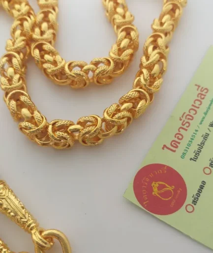 สร้อยคอทองโคลนนิ่ง หนัก 5 บาทยาว 24 นิ้ว ลายมีนา