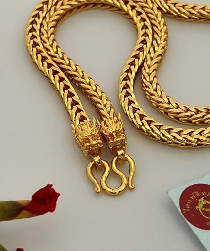 สร้อยคอลายสี่เสามังกร หนัก 5 บาท ยาว 24 นิ้ว