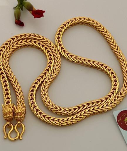 สร้อยคอลายสี่เสามังกร หนัก 5 บาท ยาว 24 นิ้ว