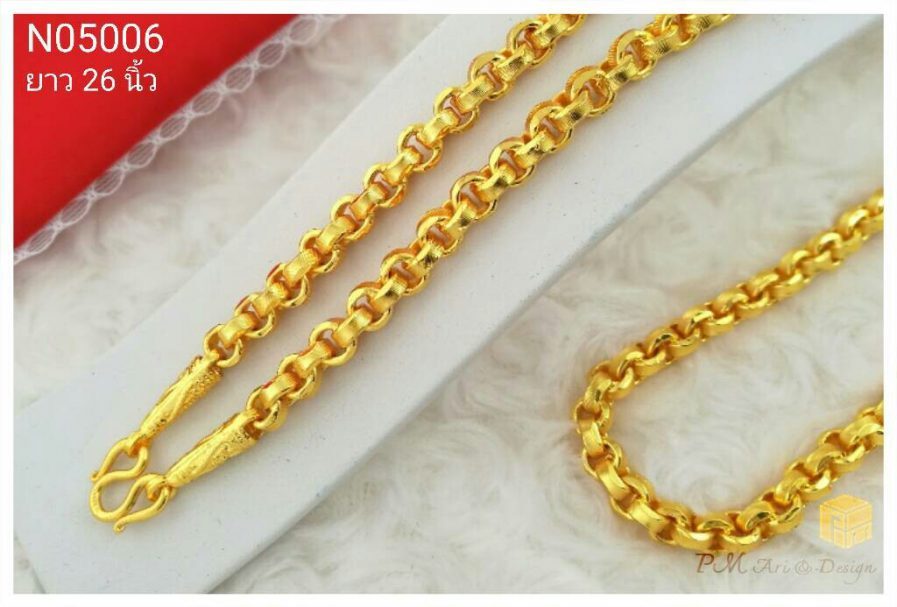 สร้อยคอลายทาโร่คตกิต หนัก 5 บาท ทองโคลนนิ่ง ทองชุบทอง ปลอมทนกว่าทองไมครอน - Image 2