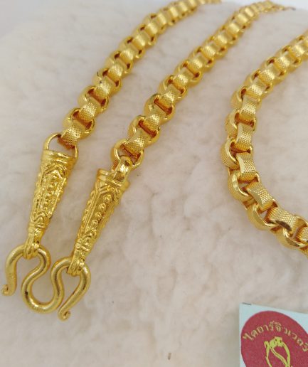 สร้อยคอทองชุบลายทาโร่หนัก 3 บาท ยาว 24 นิ้ว ทองโคลนนิ่ง