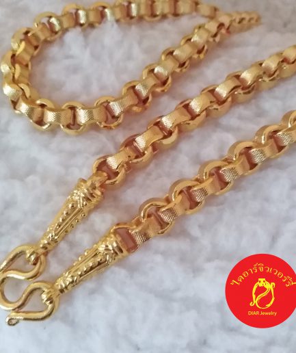 สร้อยคอทองโคลนนิ่งหนัก 5 บาท ลายทาโร่ ยาว 24 นิ้ว