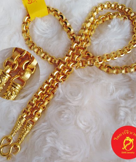 สร้อยคอทองโคลนนิ่งหนัก 5 บาท ลายทาโร่ ยาว 24 นิ้ว