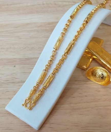 สร้อยคอลายทาโร่ปล้อง 2 บาท ทองโคลนนิ่ง