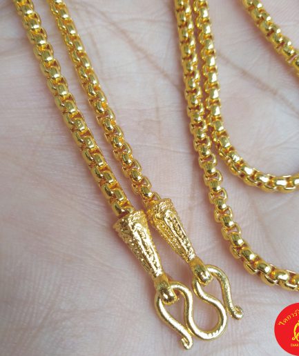 สร้อยคอลายบล๊อค 1 บาท ทองโคลนนิ่งเหมือนจริง