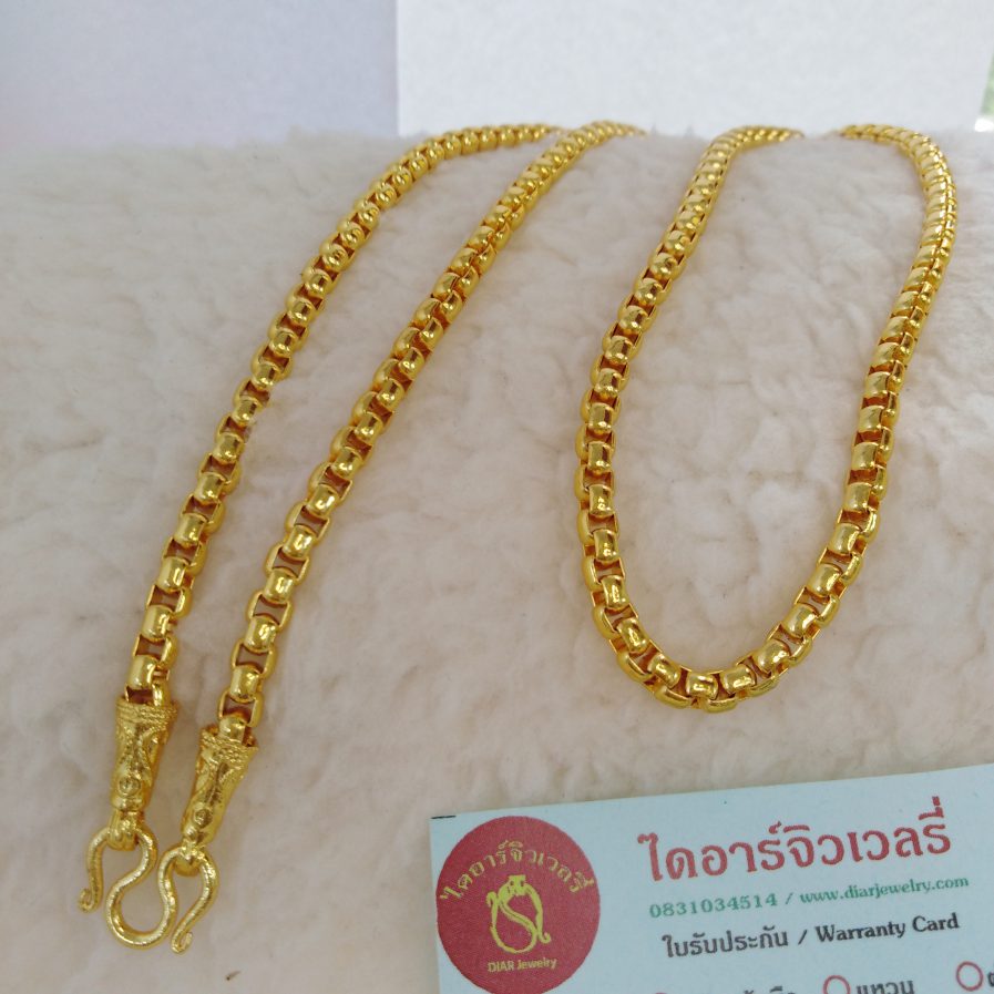 สร้อยคอทองโคลนนิ่งลายบล๊อค 2 บาท ทองโคลนนิ่ง