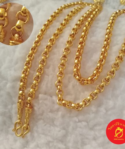 สร้อยคอลายผ่าหวาย 1 บาท ทองโคลนนิ่งเหมือนจริง