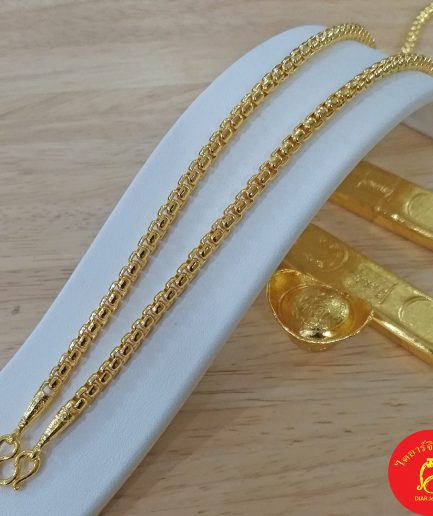 สร้อยคอลายบล๊อค 1 บาท ทองโคลนนิ่งเหมือนจริง