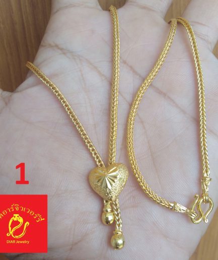 สร้อยคอระย้า1บาท หัวใจมีหลายแบบ
