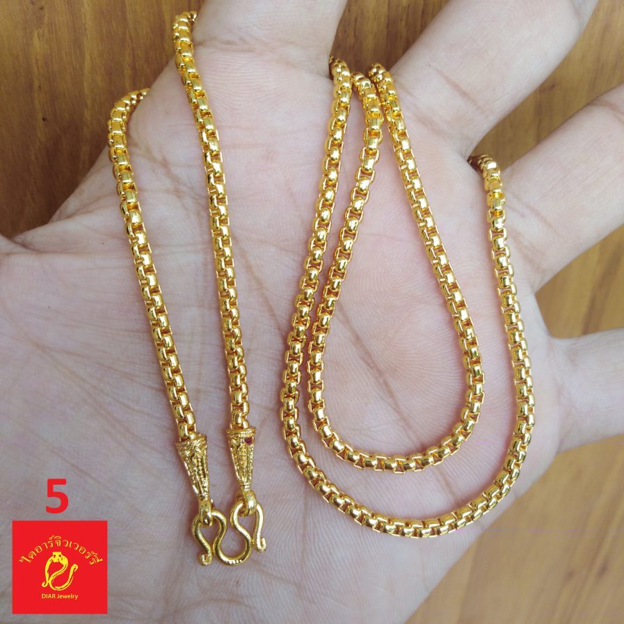 สร้อยคอ-ทองโครนนิ่ง1บาท-ทองชุบ-ทองปลอมทนกว่าทองไมครอน-เป็นทองนาโนเเคลือบแก้วเหมือนจริงทั้งสีและน้ำหนัก