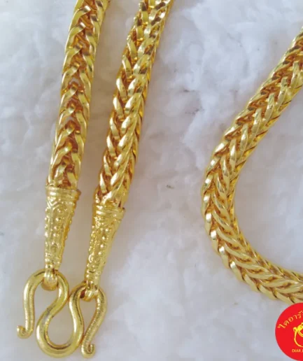 สร้อยทองโคลนนิ่ง 10 บาท ลายสี่เสา ยาว 24 นิ้ว