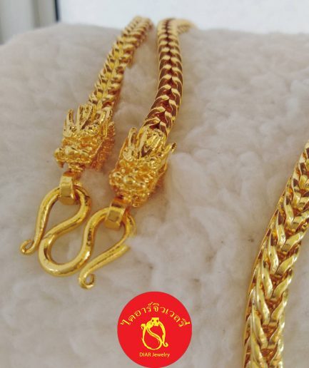 ลายสี่เสาหัวมังกรหนัก 10 บาท ทองโคลนนิ่ง