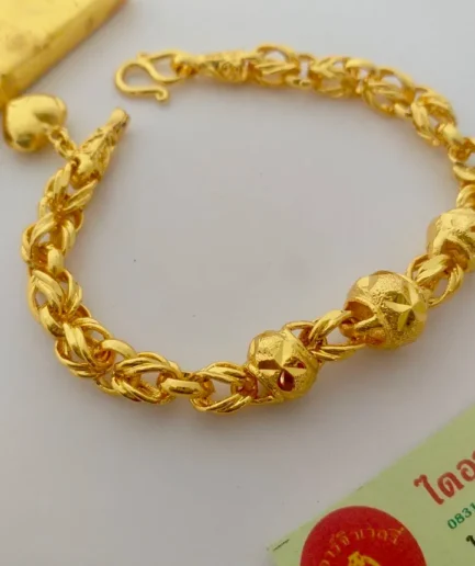 สร้อยข้อมือทองโคลนนิ่ง 2 บาท ลายมีนาคั่น