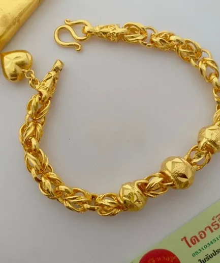 สร้อยข้อมือทองโคลนนิ่ง 2 บาท ลายมีนาคั่น