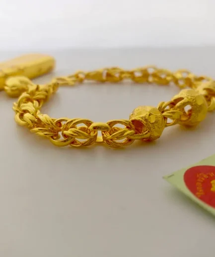 สร้อยข้อมือทองโคลนนิ่ง 2 บาท ลายมีนาคั่น