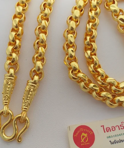 สร้อยคอทองชุบหนัก 15 บาท ลายผ่าหวาย