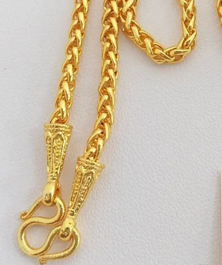 สร้อยคอลายเปียหอม 1 บาท ทองโคลนนิ่งเหมือนจริง