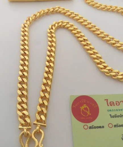 สร้อยคอทองโคลนนิ่งหนัก 3 บาท ลายเลสแบน ยาว 24 นิ้ว