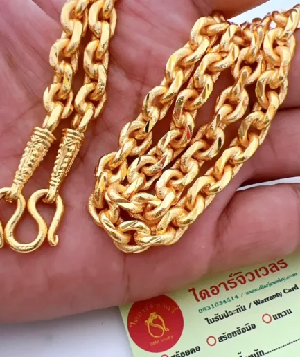 สร้อยคอทองโคลนนิ่งหนัก 5 บาท ลายโซ่ ยาว 24 นิ้ว