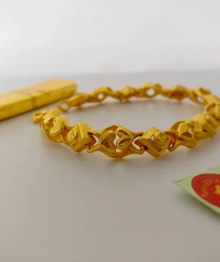 สร้อยข้อมือทองโคลนนิ่ง 2 บาท ลายข้าวหลามตัด