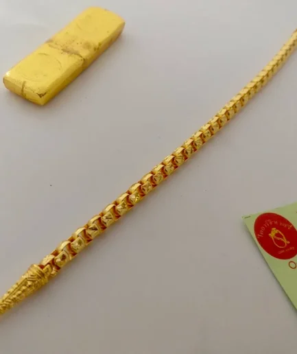 สร้อยข้อมือทองโคลนนิ่ง 2 บาท ลายบล็อคตัด