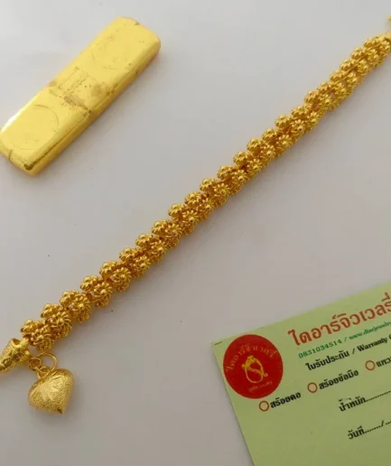 สร้อยข้อมือทองโคลนนิ่ง 2 บาท ลายดอกพิกุลใจ