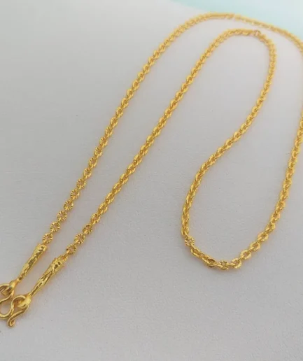 สร้อยคอทองโคลนนิ่ง 2 สลึง ลายโซ่ตัดลาย