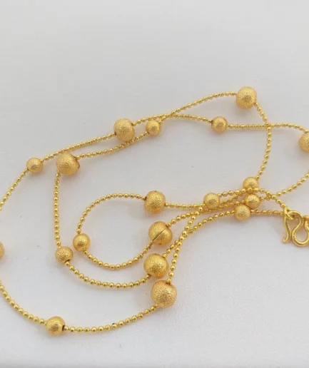 สร้อยคอทองโคลนนิ่ง 2 สลึง ลายไข่ปลาประคำ