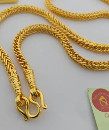 สร้อยคอทองโคลนนิ่งลายเบนซ์หนัก 5 บาท ยาว 24 นิ้ว