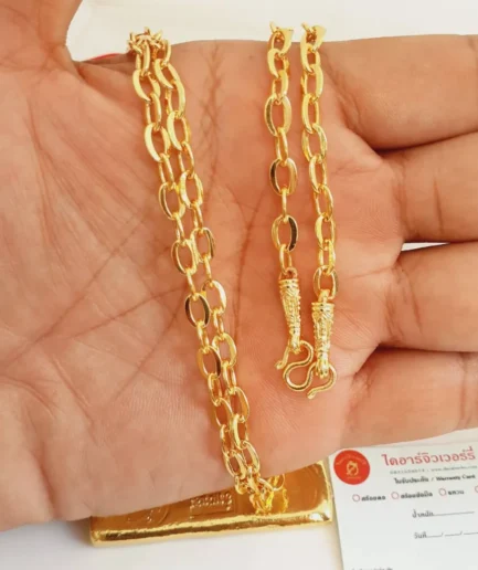 สร้อยคอทองโคลนนิ่งลายโซ่เรือหนัก 1 บาท