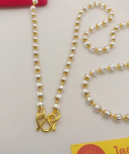 สร้อยคอทองคำขาว งานทองทองโคลนนิ่งเกรดพรีเมี่ยม หนัก 1 บาท